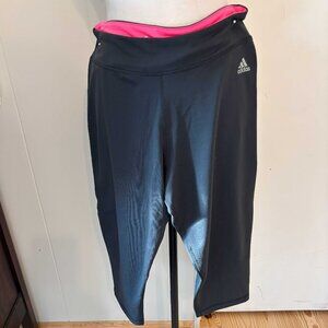 Addidas - Gray Climalite Midcalf Workout Pants - Size Large